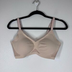 HoneyLove LiftWear CrossOver WireFree Bra Sand Beige Tan Pads Women’s Size Small